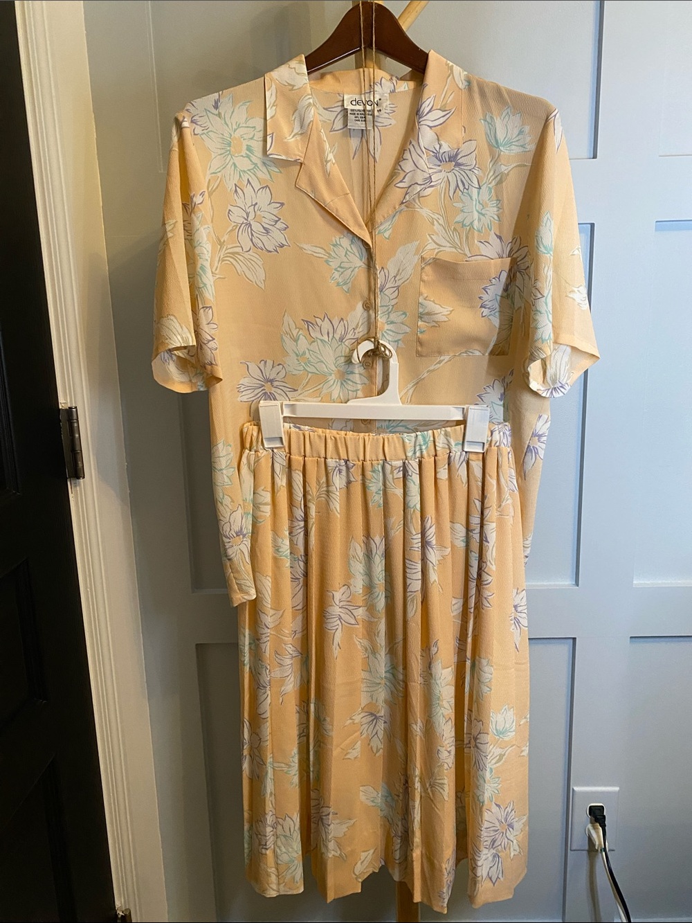 Devon Women’s Shirt and Pleated Skirt Set